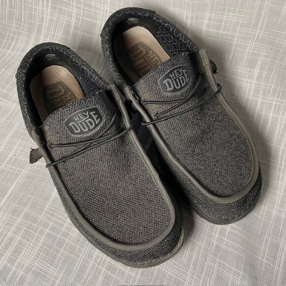 Hey Dude Shoes Mens Size 12 Wally Sox Micro Gray Lightweight Slip On Shoes - Picture 1 of 9